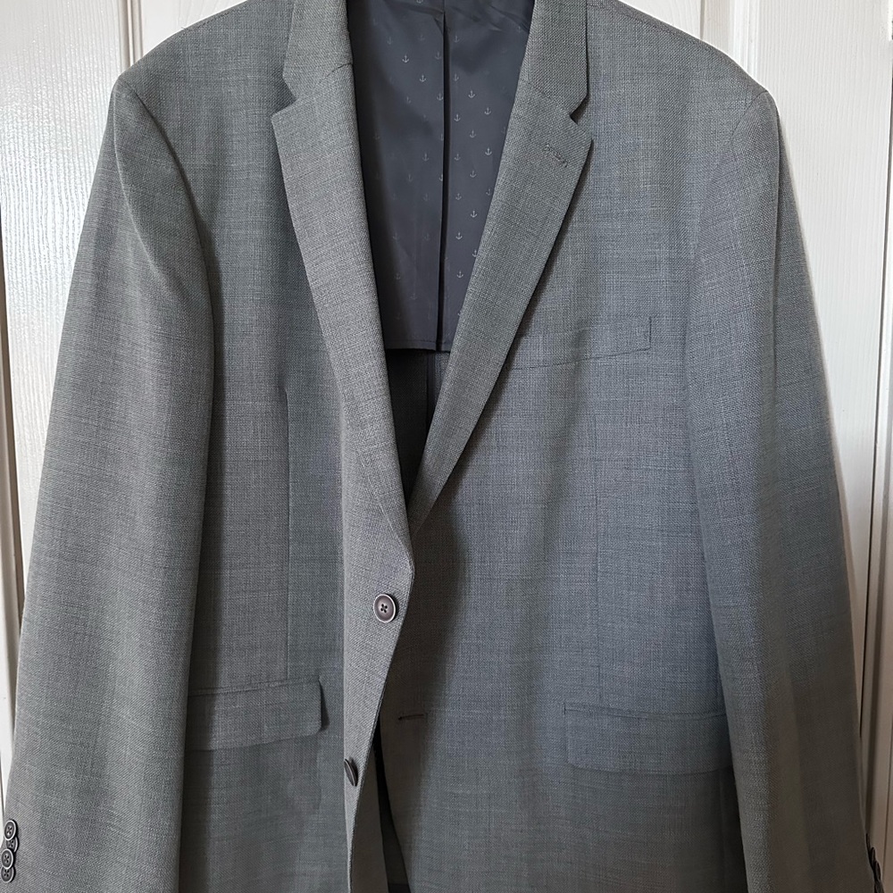 Tommy Hilfiger Grey Wool Stretch Blazer - 48R Modern Fit